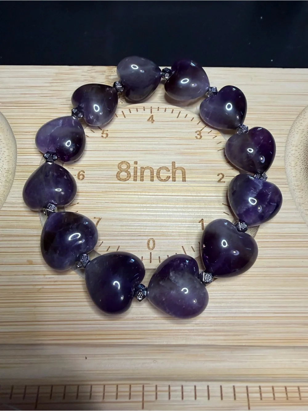 💜 Natural Amethyst Heart Bracelet & Earring Set 💜